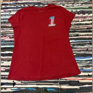 Harley Davidson Womens XL #1 Logo American Flag Graphic T-Shirt New